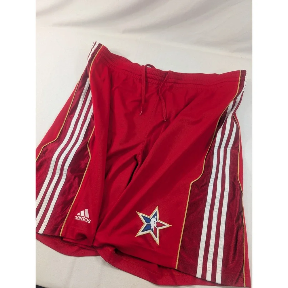 adidas NBA All-Star Dallas 2010 Western Conference Shorts Red White size XL